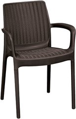 Садовий пластиковий стілець Keter Bali Mono 230670 коричневий