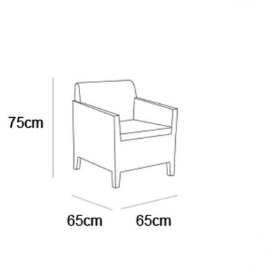 Комплект пластикової садових меблів Keter Orlando Set 3 Seater Sofa Set 226525 капучино