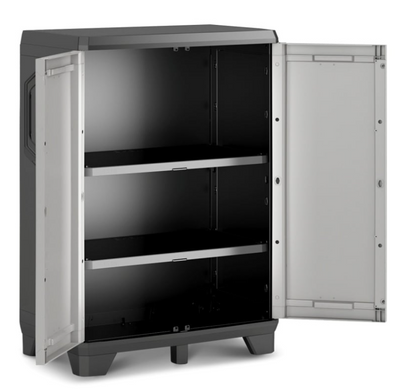 Многофункциональный шкаф пластиковый Keter/Kis Gear High Cabinet низкий 003545 серый