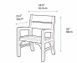 Комплект пластикових садових меблів Keter Montero Set 233152 графіт (лава + 2 стільця + стіл)