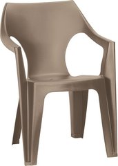 Садовий пластиковий стілець  Keter Dante High Back 221210 капучино