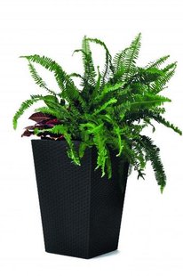 Горщик для квітів пластиковий Keter Rattan Planter S 23.6л. 228978 антрацит