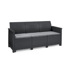 Диван для сада и террасы Keter Elodie 3 seat sofa 255771 графит