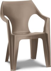 Садовый пластиковый стул Keter Dante Low Dlack 209326 капучино