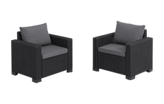 Комплект садовых кресел Keter California Chair (2x) 252902 графит