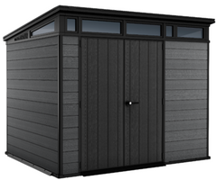 Садовый пластиковый домик Keter Cortina 9×7 (279см х218см) 255060 темно-серый