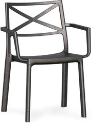 Садовый пластиковый стул под чугун Keter Metalix chair 249182 черный