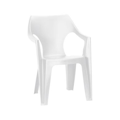 Садовий пластиковий стілець Keter Dante Low Dlack 220573 білий