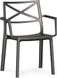 Садовий пластиковий стілець під чавун Keter Metalix chair 249182 чорний