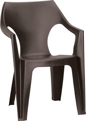 Садовий пластиковий  стілеці Keter Dante Low Dlack 230621 коричневий