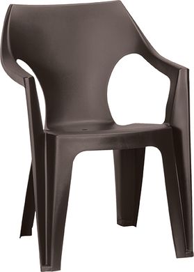 Садовий пластиковий стілеці Keter Dante Low Dlack 230621 коричневий