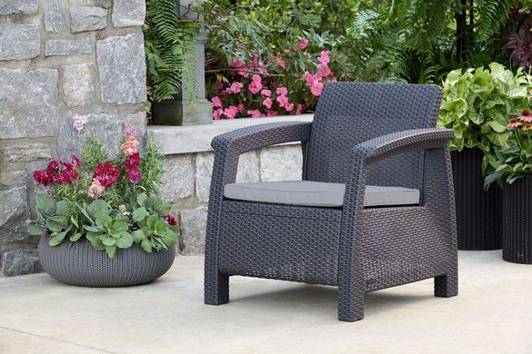 Комплект садових крісел Keter Corfu Duo Set 223175 графіт