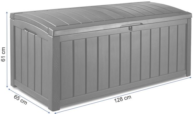 Скриня пластикова для зберігання Glenwood Deck Box Keter 230399 390 л. коричнева