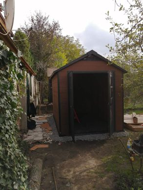 Садовый пластиковый домик Keter Newton 759 (287см х 228см) коричневый 246946