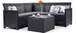 Набор пластиковой садовой мебели (угловой диван + столик) Emma 5 Corner 249595 графит