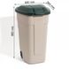 Вместительный контейнер для мусора Refuse Bin O/W 110L бежевый-зеленый Keter 176805