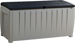 Уличный ящик для хранения садового инвентаря Keter 230412 Novel 340л. серый/черный