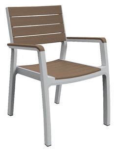 Садовий пластиковий стілець Keter Harmony Armchair 224478 капучино