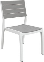 Садовый пластиковый стул Keter Harmony Armchair 236053 серо - белый