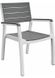 Садовий стілець Keter Harmony 236052 білий / сірий пластиковий для саду, тераси, балкона і патіо