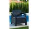 Садове пластикове крісло Keter Corfu Chair 242902 графіт (205068)