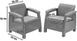 Комплект садових крісел Keter Corfu ll Duo 223194 коричневий