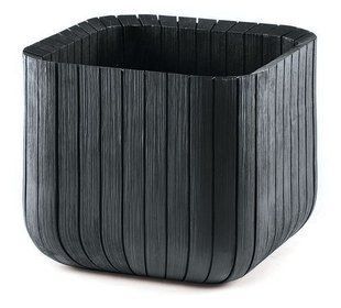 Горщик для квітів пластиковий Keter Cube Planter S 230227 антрацит