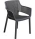 Садовий стілець пластиковий для саду  Keter Elisa 246189 графіт
