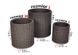 Комплект кашпо для цветов Keter Cylinder Planters S+M+L 220455 коричневый
