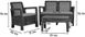 Комплект пластикових садових меблів Keter Tarifa Set 223787 (двомісний диван + столик + 2 крісла) коричневий