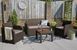 Набор пластиковой садовой мебели (диван+два кресла+столик) Keter Georgia Set 216741 коричневый на террасу