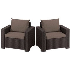 Комплект садовых кресел Keter California Chair (2x) 231639 коричневый