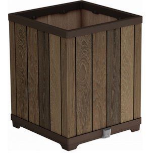 Горщик для квітів Keter Deco square planter 261033 горіх
