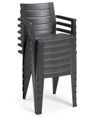 Садовый пласиковый стул Keter Julie Dining Chair 246188 графит