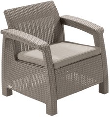 Садовое пластиковое кресло Keter CORFU CHAIR 242911 капучино