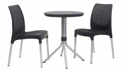Набір пластикових садових меблів Keter CHELSEA SET 230681 (2 крісла + столик) колір графіт