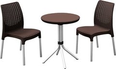 Набір пластикових садових меблів Keter CHELSEA SET 230678 (2 крісла + столик) колір коричневий