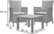 Набір пластикових садових меблів (два крісла + столик) Keter Salvador Balcony Set 219451 капучино