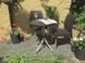 Набір пластикових садових меблів Keter Chelsea Set 230678 (2 крісла + столик) колір коричневий