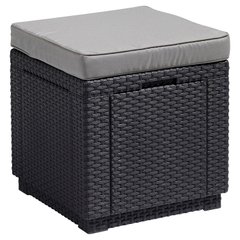 Пуф Куб с подушкой Keter Cube With Cushion 213785 графит