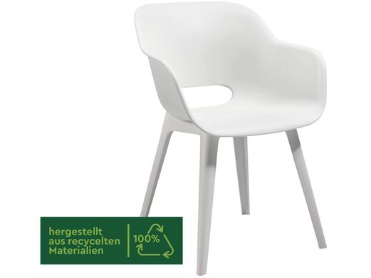 Садовий пластиковий стілець Keter Akola білий 238358
