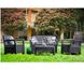Комплект пластикових садових меблів Keter Tarifa Set 233195 (двомісний диван + столик+ 2 крісла) сірий