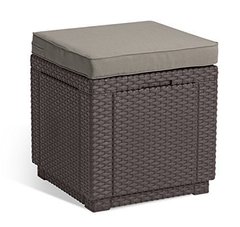 Пуф Куб із подушкою Keter Cube With Cushion Brown 209435 коричневий