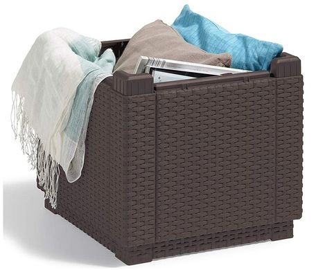 Пуф Куб із подушкою Keter Cube With Cushion Brown 209435 коричневий