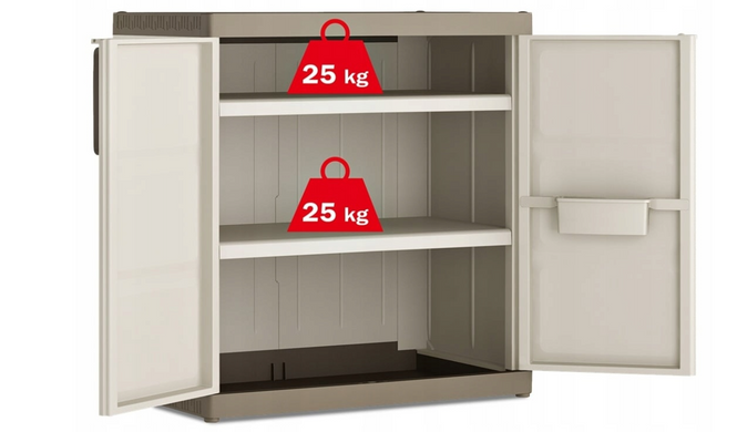 Многофункциональный шкаф пластиковый Keter/Kis Excellence Low Cabinet 003533 низкая бежевый