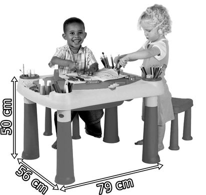 Детский набор для творчества Keter Creative Play Table+2 231593