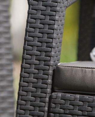 Комплект пластикових садових меблів із штучного ротанга Corfu Fiesta Set 223216 графіт / сірий