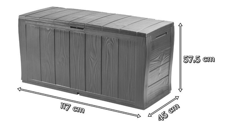 Садовый сундук Keter Sherwood Storage Box 270L ящик для сада для хранния 230415 антрацит