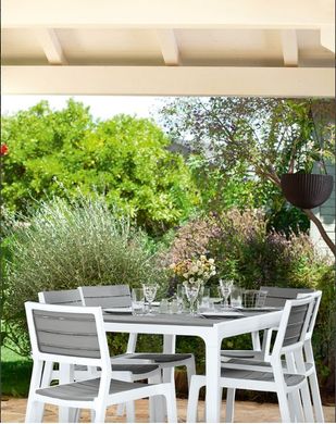 Стіл для саду Keter Harmony Table 236051 білий/сірий