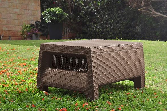 Столик пластиковый для улицы садовый Keter Corfu Table 207786 коричневый